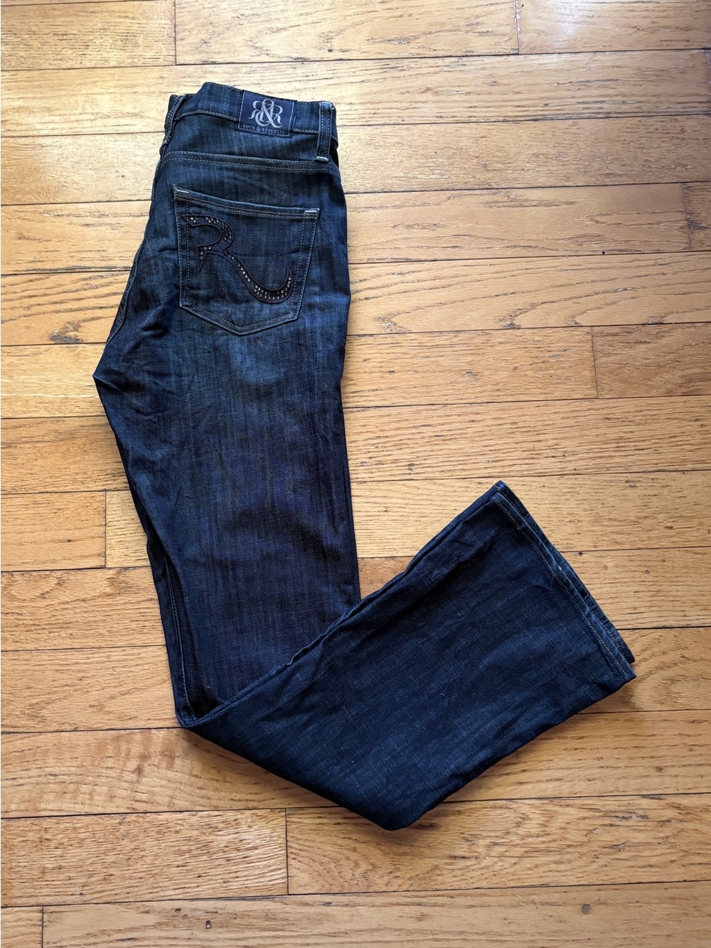 Women’s Rock & Republic Dark Blue Denim Jeans - Designer-Inspired - size 10